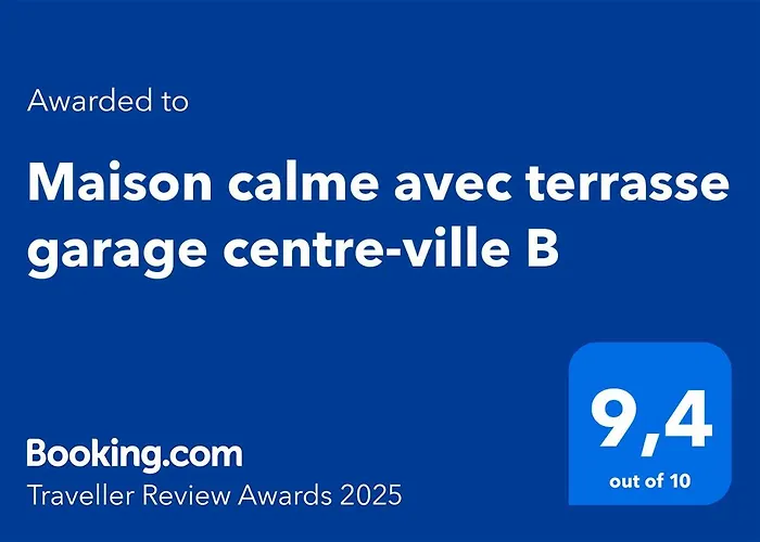 Maison Calme Avec Terrasse Garage Centre-Ville B
